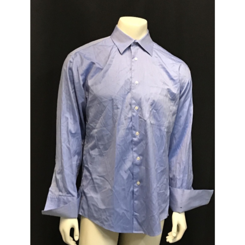 Mens Pronto Uomo Blue Dress Business Non Iron Pin